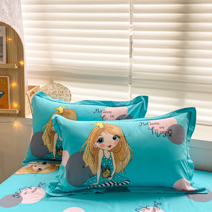 91家纺网 家纺一手货源 找家纺 金爱家 2021新款大版秋冬纯棉磨毛四件套 蝴蝶公主