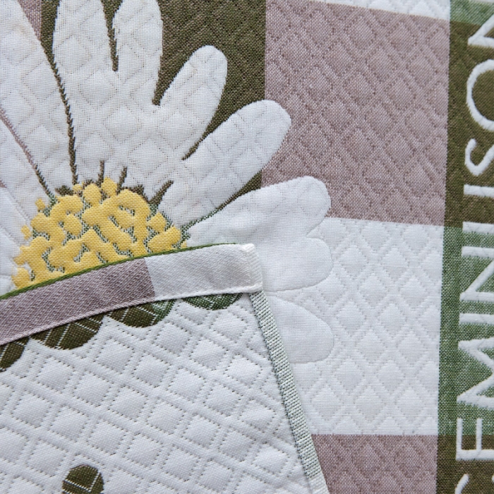 91家纺网 家纺一手货源 找家纺 朴尔 2021新款优棉格调风三层纱布枕巾 菊之恋-绿