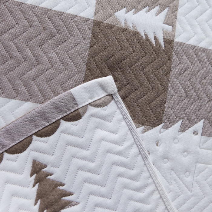 91家纺网 家纺一手货源 找家纺 朴尔 2021新款优棉格调风三层纱布枕巾 林中漫步-咖