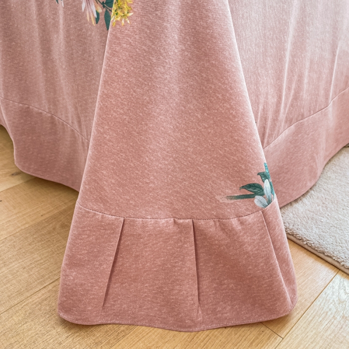 91家纺网 家纺一手货源 找家纺 金爱家 2021新款大版秋冬纯棉磨毛四件套 清英夏溢