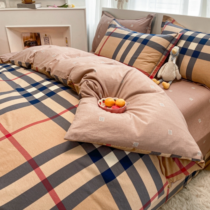 91家纺网 家纺一手货源 找家纺 金爱家 2021新款大版秋冬纯棉磨毛四件套 时尚宝格