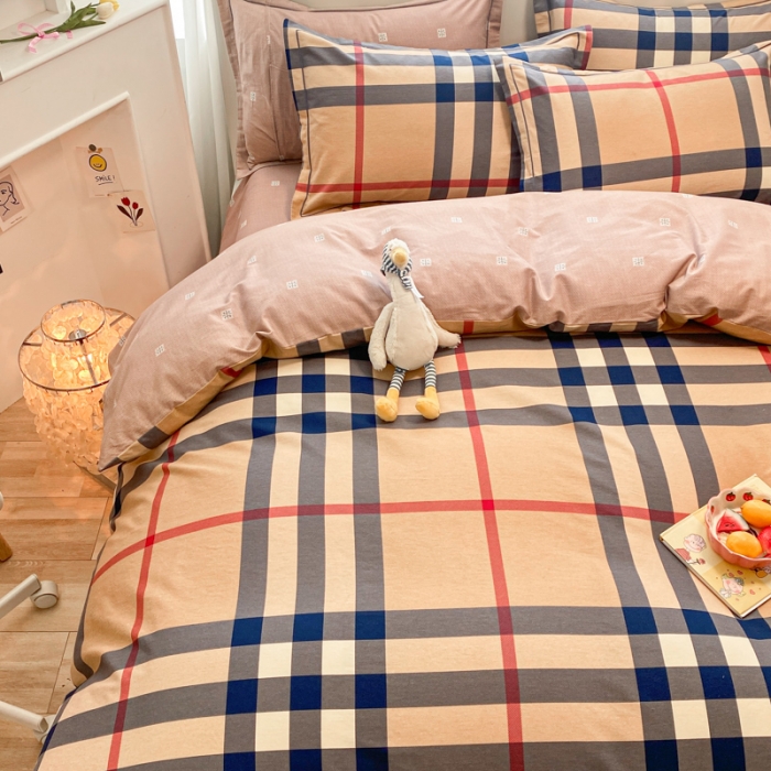 91家纺网 家纺一手货源 找家纺 金爱家 2021新款大版秋冬纯棉磨毛四件套 时尚宝格