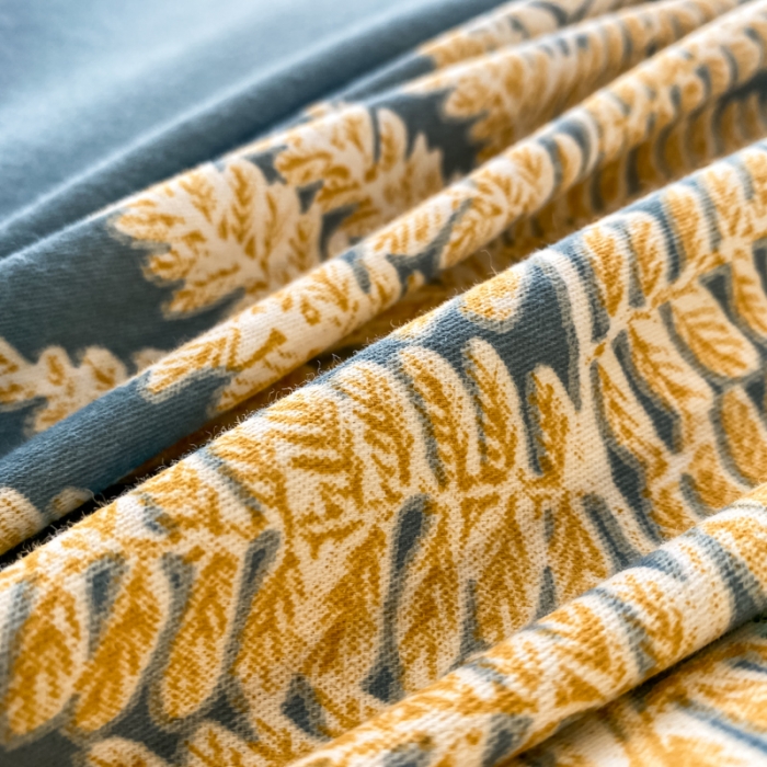 91家纺网 家纺一手货源 找家纺 金爱家 2021新款大版秋冬纯棉磨毛四件套 叶语浪漫