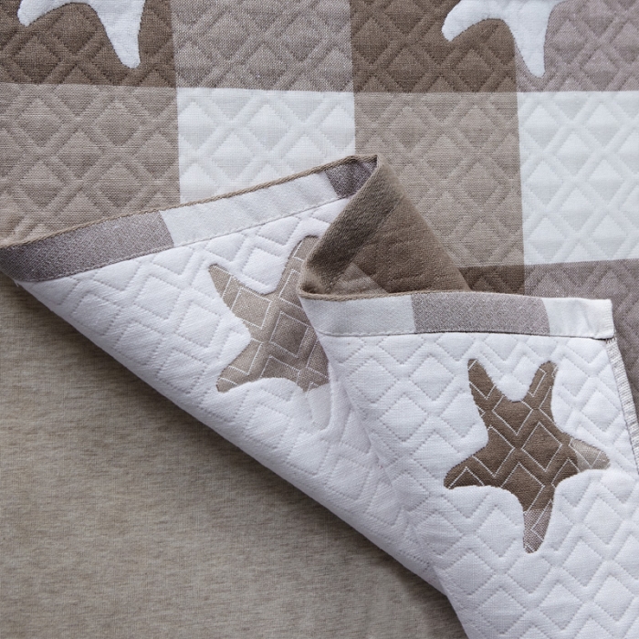 91家纺网 家纺一手货源 找家纺 朴尔 2021新款优棉格调风三层纱布枕巾 星语心愿-咖