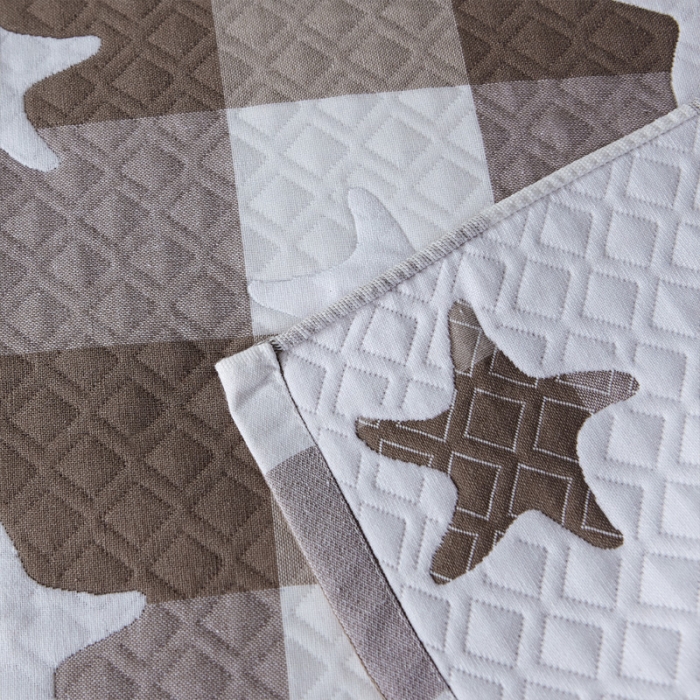 91家纺网 家纺一手货源 找家纺 朴尔 2021新款优棉格调风三层纱布枕巾 星语心愿-咖