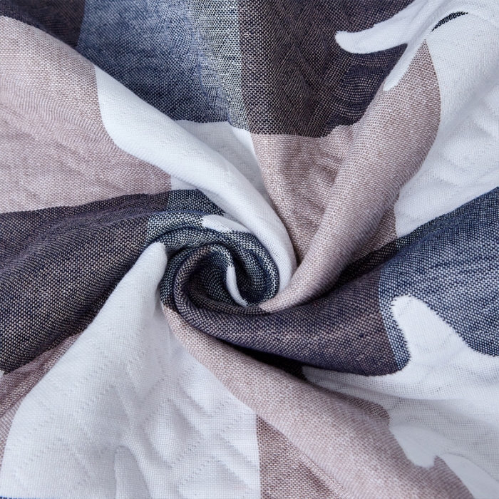 91家纺网 家纺一手货源 找家纺 朴尔 2021新款优棉格调风三层纱布枕巾 星语心愿蓝