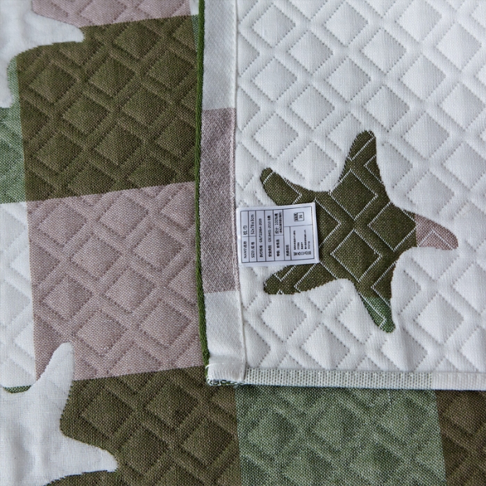 91家纺网 家纺一手货源 找家纺 朴尔 2021新款优棉格调风三层纱布枕巾 星语心愿-绿
