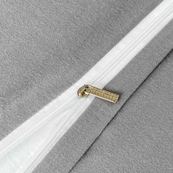 91家纺网 家纺一手货源 找家纺 2021秋冬简约160支加厚纯棉磨毛刺绣四件套简尚-高级灰