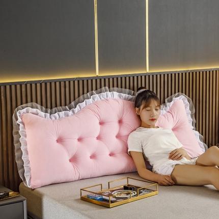 91家纺网 家纺一手货源 找家纺 （总）永光 新款简约欧式靠背 水晶绒蕾丝靠垫腰靠抱枕床头靠垫