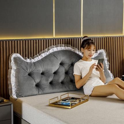 91家纺网 家纺一手货源 找家纺 （总）永光 新款简约欧式靠背 水晶绒蕾丝靠垫腰靠抱枕床头靠垫