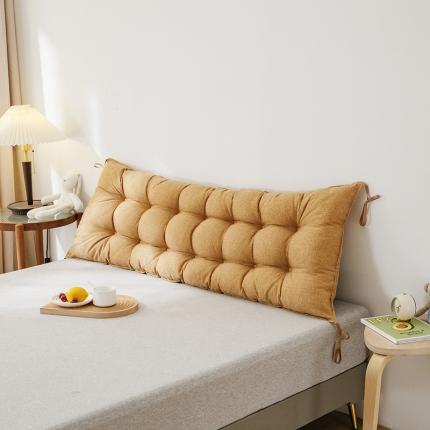 91家纺网 家纺一手货源 找家纺 永光 2021新款多功能靠垫靠背 普通仿麻麦黄色