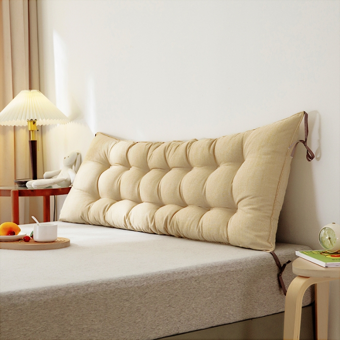 91家纺网 家纺一手货源 找家纺 永光 2021新款多功能靠垫靠背 防水米黄