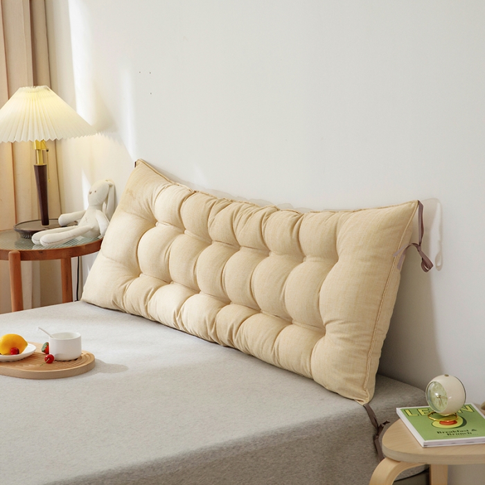 91家纺网 家纺一手货源 找家纺 永光 2021新款多功能靠垫靠背 防水米黄