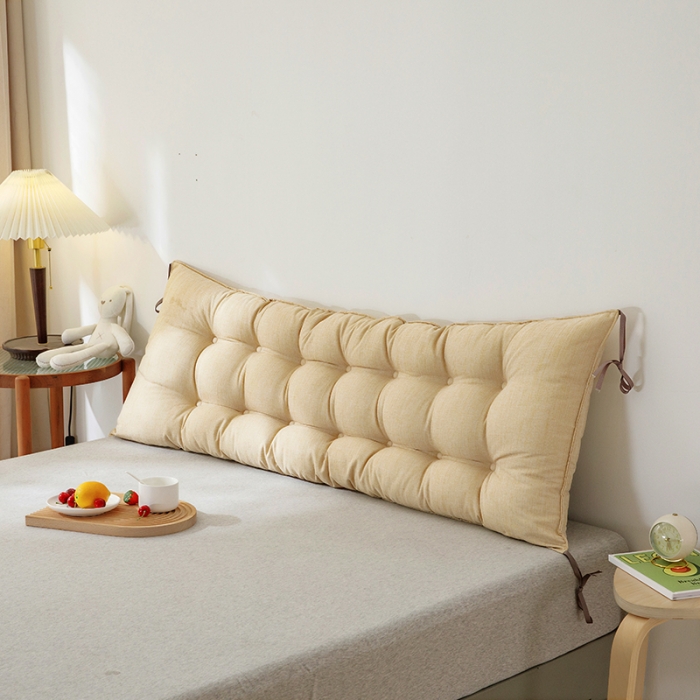 91家纺网 家纺一手货源 找家纺 永光 2021新款多功能靠垫靠背 防水米黄