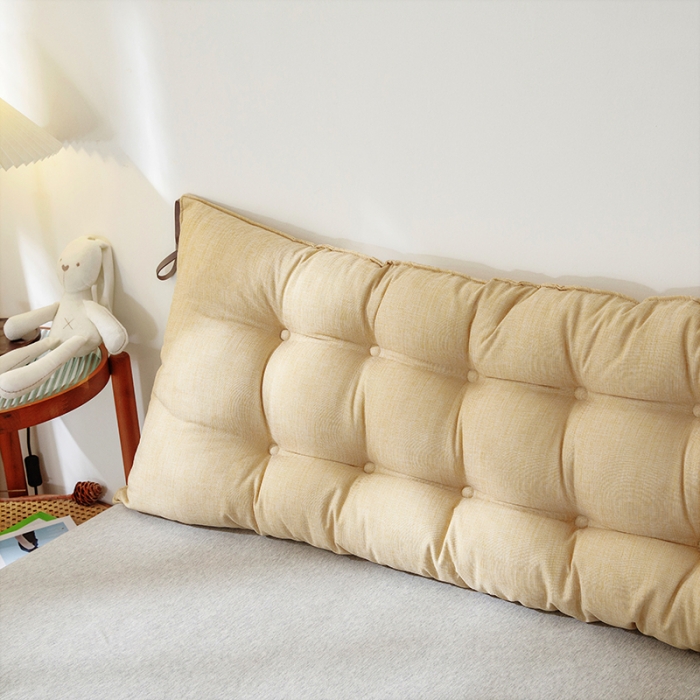 91家纺网 家纺一手货源 找家纺 永光 2021新款多功能靠垫靠背 防水米黄