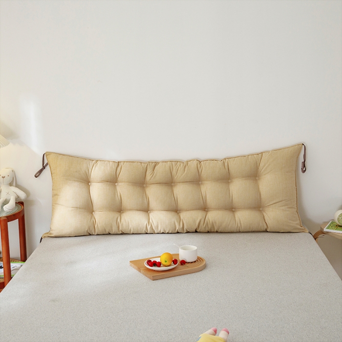 91家纺网 家纺一手货源 找家纺 永光 2021新款多功能靠垫靠背 防水米黄