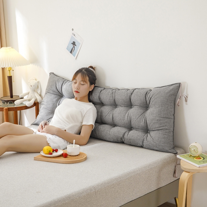 91家纺网 家纺一手货源 找家纺 永光 2021新款多功能靠垫靠背 防水浅灰