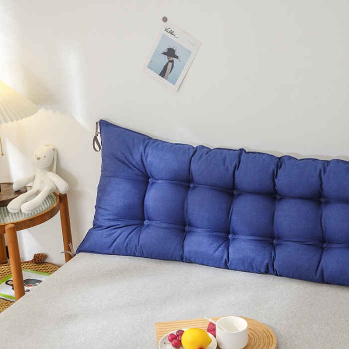 91家纺网 家纺一手货源 找家纺 永光 2021新款多功能靠垫靠背 防水深蓝
