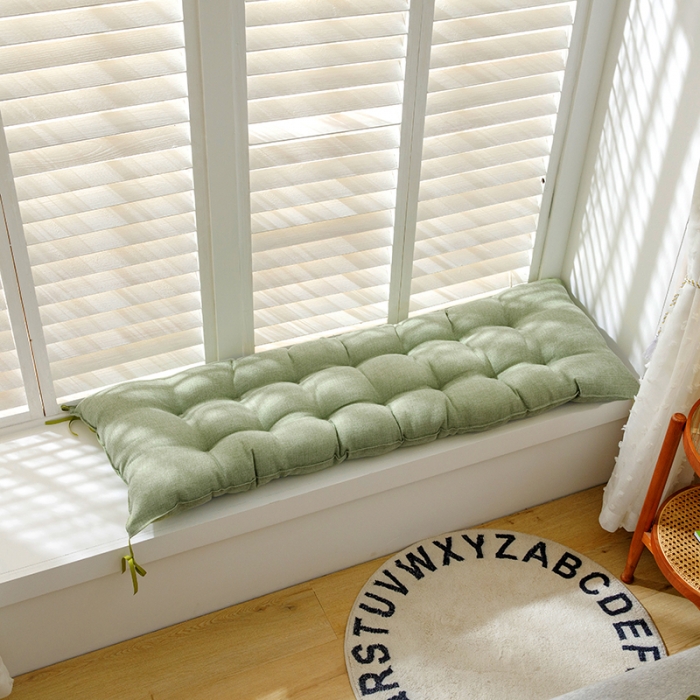 91家纺网 家纺一手货源 找家纺 永光 2021新款多功能靠垫靠背 普通仿麻草绿