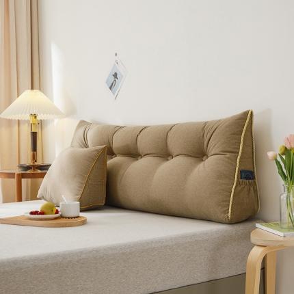 91家纺网 家纺一手货源 找家纺 （总）永光 新款亚麻三角靠垫 卧室长靠枕腰靠垫床头靠垫抱枕