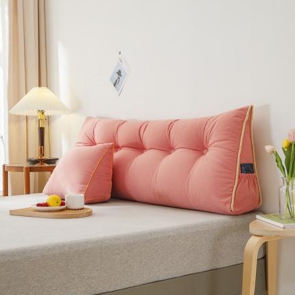 91家纺网 家纺一手货源 找家纺 （总）永光 新款亚麻三角靠垫 卧室长靠枕腰靠垫床头靠垫抱枕