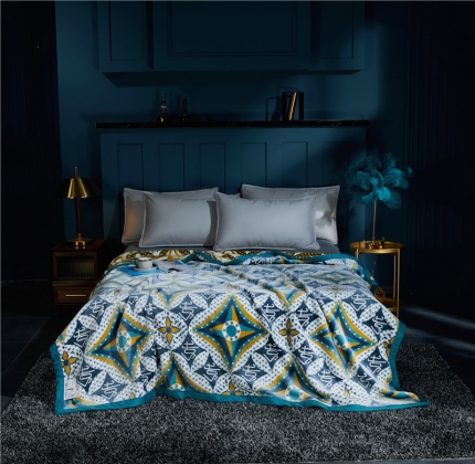 91家纺网 家纺一手货源 找家纺 慕莎家纺 2021新款AB版复合毯双面法莱绒秋冬 格纳