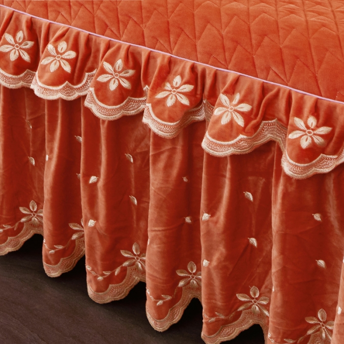 91家纺网 家纺一手货源 找家纺 （总）恒爱恒爱2021新款轻奢系列刺绣款单床裙单床裙