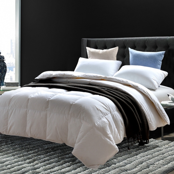 91家纺网 家纺一手货源 找家纺 圣梦莱 2021新款加厚羽绒冬被子被芯全棉冬被鸭绒被鹅绒被抖音爆款 白色