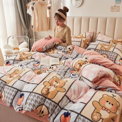 91家纺网 家纺一手货源 找家纺 （总）寐居家纺 2021新款牛奶绒单被套棚拍图