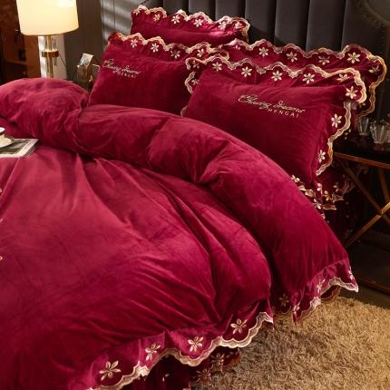 91家纺网 家纺一手货源 找家纺 （总）恒爱恒爱2021新款轻奢系列刺绣款被套枕套