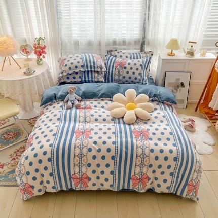 91家纺网 家纺一手货源 找家纺 （总）寐居家纺 2021新款牛奶绒单被套实拍图