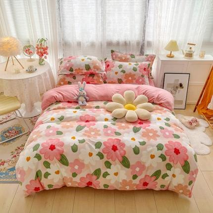 91家纺网 家纺一手货源 找家纺 （总）寐居家纺 2021新款牛奶绒单被套实拍图