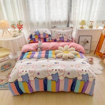 91家纺网 家纺一手货源 找家纺 （总）寐居家纺 2021新款牛奶绒单被套实拍图