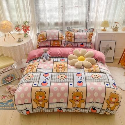 91家纺网 家纺一手货源 找家纺 （总）寐居家纺 2021新款牛奶绒单被套实拍图