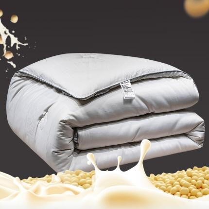 寐居家纺 2021新款大豆纤维提花被子被芯冬被 大豆白