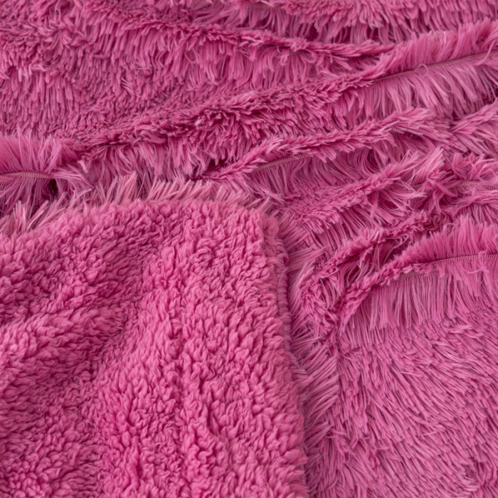 91家纺网 家纺一手货源 找家纺 卡奥 欧式纯色长毛羊羔绒毛毯沙发毯子加厚盖毯空调毯 蔷薇粉