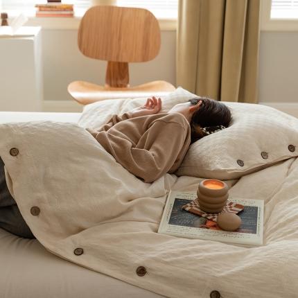 91家纺网 家纺一手货源 找家纺 （总）华超针织 2021新款棋盘华夫格四件套