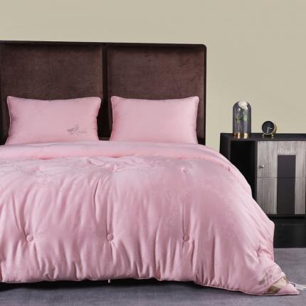 91家纺网 家纺一手货源 找家纺 桂雅居2021新款升级版5系铂金大豆暖阳被 粉色