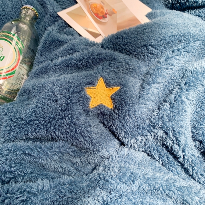 91家纺网 家纺一手货源 找家纺 （总）慕尚家纺 2022新款泰迪绒刺绣款牛奶绒四件套