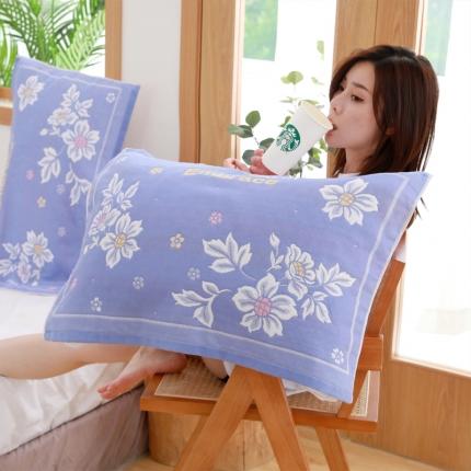 91家纺网 家纺一手货源 找家纺 （总）朴尔家纺 2021新款柔棉花间风系列三层纱布枕巾