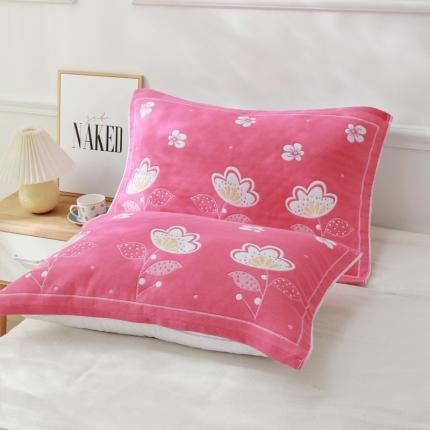 91家纺网 家纺一手货源 找家纺 （总）朴尔家纺 2021新款柔棉花间风系列三层纱布枕巾