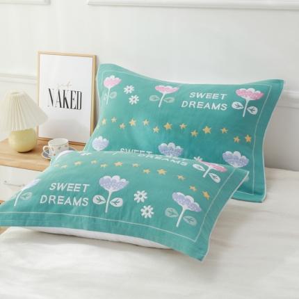 91家纺网 家纺一手货源 找家纺 （总）朴尔家纺 2021新款柔棉花间风系列三层纱布枕巾