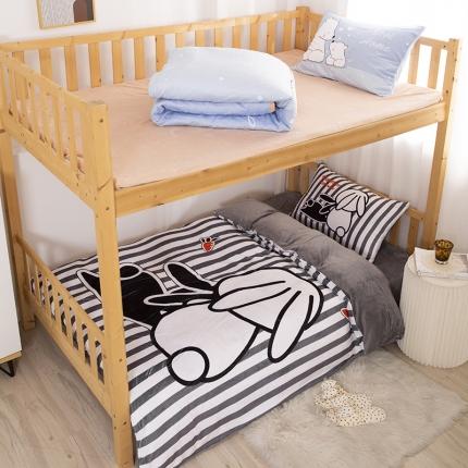 91家纺网 家纺一手货源 找家纺 （总）宅部落2021新款大版卡通牛奶绒法莱绒三四件套