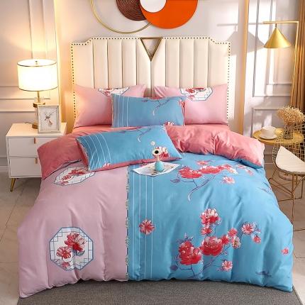 91家纺网 家纺一手货源 找家纺 八零年代 2021新款植物羊绒+水晶绒保暖四件套 香阁