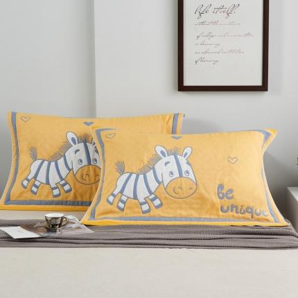 91家纺网 家纺一手货源 找家纺 （总）朴尔家纺 2021新款彩色糖果系列纯棉三层纱布枕巾/对