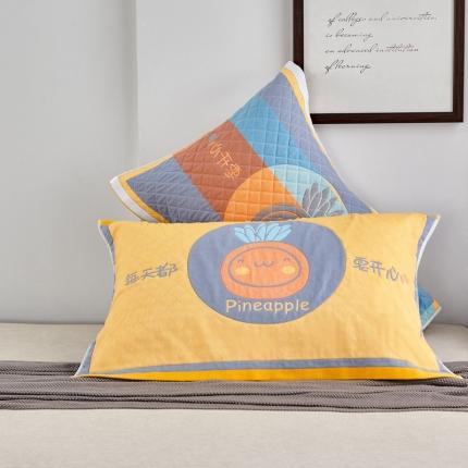 91家纺网 家纺一手货源 找家纺 （总）朴尔家纺 2021新款彩色糖果系列纯棉三层纱布枕巾/对