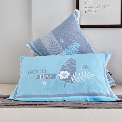 91家纺网 家纺一手货源 找家纺 （总）朴尔家纺 2021新款彩色糖果系列纯棉三层纱布枕巾/对