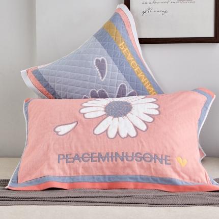 91家纺网 家纺一手货源 找家纺 （总）朴尔家纺 2021新款彩色糖果系列纯棉三层纱布枕巾/对