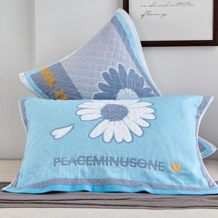 91家纺网 家纺一手货源 找家纺 （总）朴尔家纺 2021新款彩色糖果系列纯棉三层纱布枕巾/对