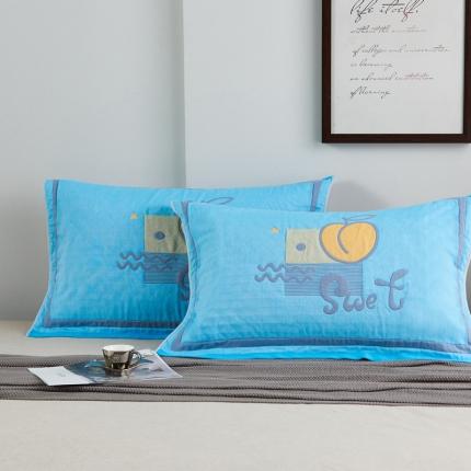 91家纺网 家纺一手货源 找家纺 （总）朴尔家纺 2021新款彩色糖果系列纯棉三层纱布枕巾/对